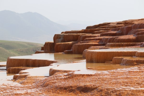 Terrassen Badab Soort Springs Iran