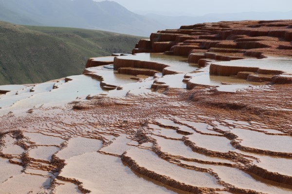 Terrassen Badab Soort Springs Iran